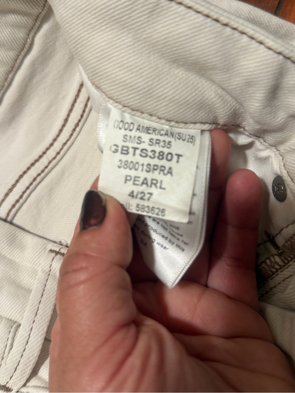 Good American High-Rise Straight Jeans in Pearl color - Picture 3 of 10